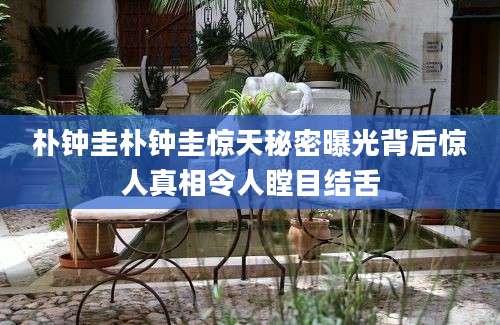 朴钟圭朴钟圭惊天秘密曝光背后惊人真相令人瞠目结舌