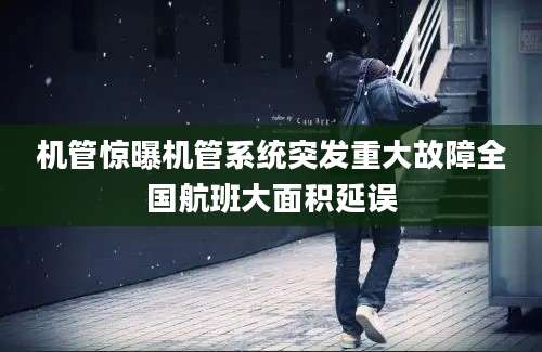 机管惊曝机管系统突发重大故障全国航班大面积延误