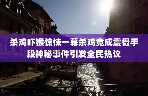 杀鸡吓猴惊悚一幕杀鸡竟成震慑手段神秘事件引发全民热议