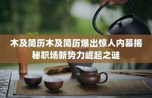 木及简历木及简历爆出惊人内幕揭秘职场新势力崛起之谜