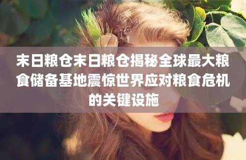 末日粮仓末日粮仓揭秘全球最大粮食储备基地震惊世界应对粮食危机的关键设施