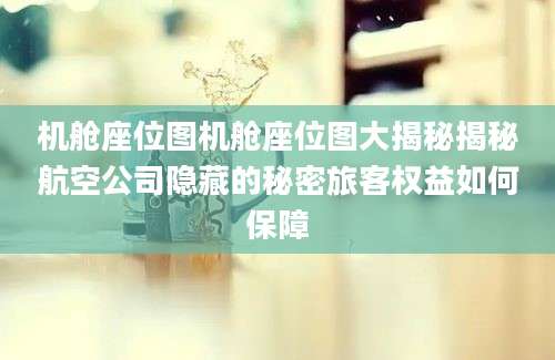 机舱座位图机舱座位图大揭秘揭秘航空公司隐藏的秘密旅客权益如何保障