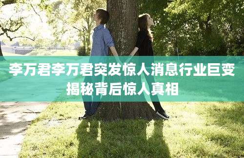 李万君李万君突发惊人消息行业巨变揭秘背后惊人真相