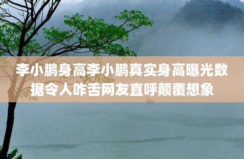 李小鹏身高李小鹏真实身高曝光数据令人咋舌网友直呼颠覆想象