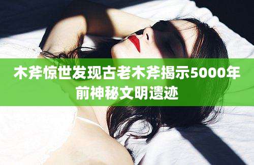 木斧惊世发现古老木斧揭示5000年前神秘文明遗迹