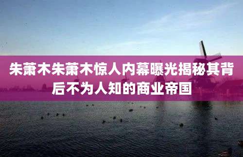 朱萧木朱萧木惊人内幕曝光揭秘其背后不为人知的商业帝国