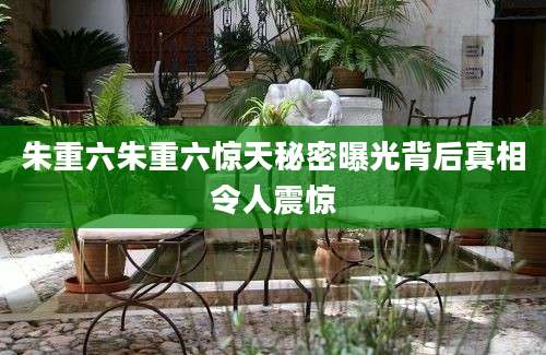 朱重六朱重六惊天秘密曝光背后真相令人震惊