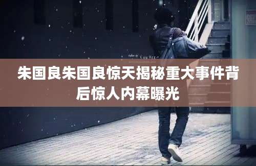 朱国良朱国良惊天揭秘重大事件背后惊人内幕曝光