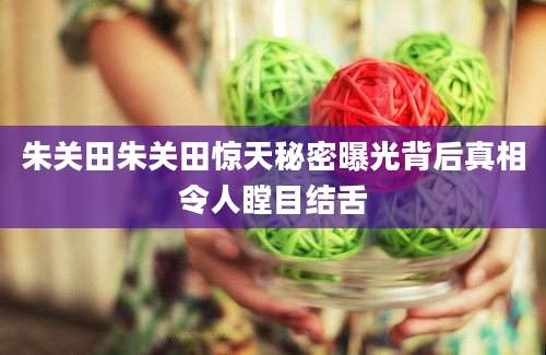 朱关田朱关田惊天秘密曝光背后真相令人瞠目结舌